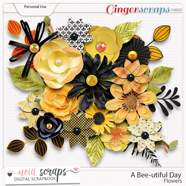 A Bee-utiful Day - Flowers - by Neia Scraps
