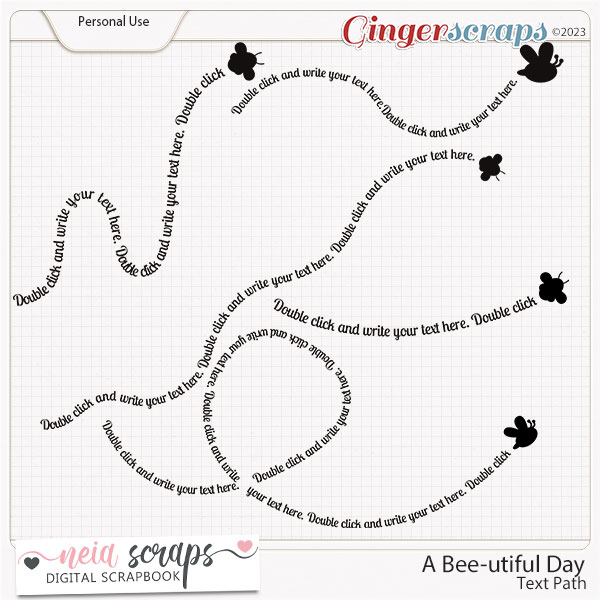 A Bee-utiful Day Text Path - by Neia Scraps