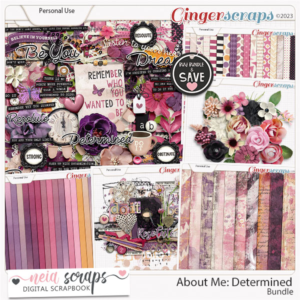 About Me: Determined - Bundle - by Neia Scraps 