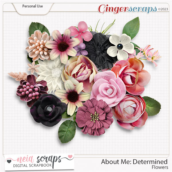 About Me: Determined - Flowers - by Neia Scraps