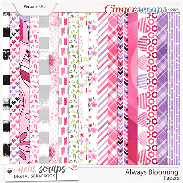 Always Blooming - Papers - by Neia Scraps