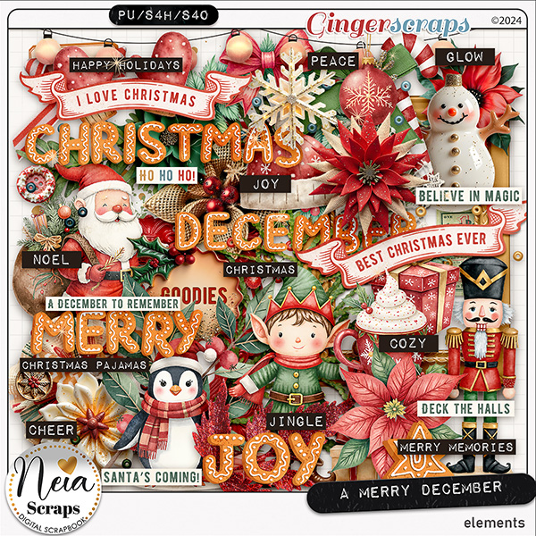 A Merry December - Elements - by Neia Scraps