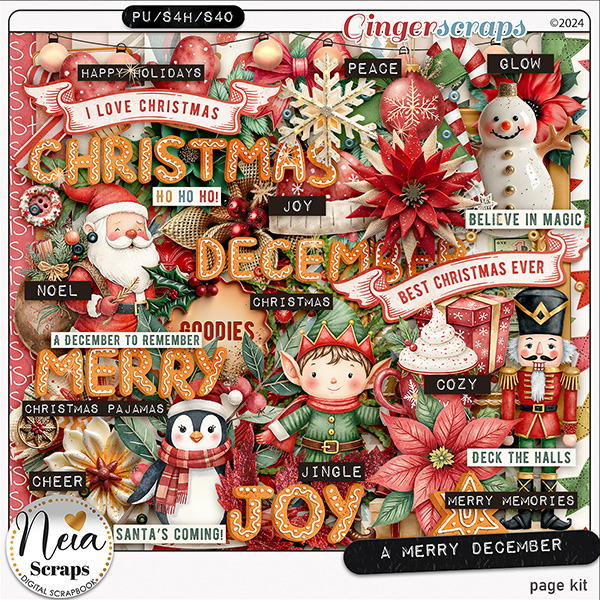 A Merry December - Page Kit - by Neia Scraps