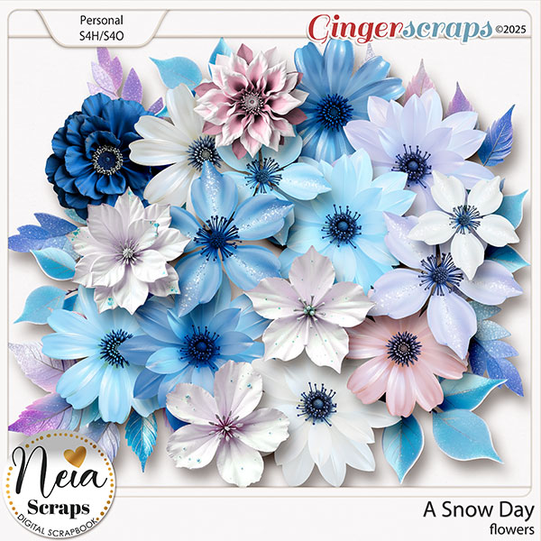 A Snow Day - Flowers - by Neia Scraps