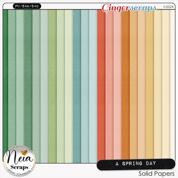 A Spring Day - Solid Papers - by Neia Scraps