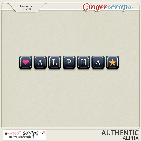 Authentic - Alpha - by Neia Scraps
