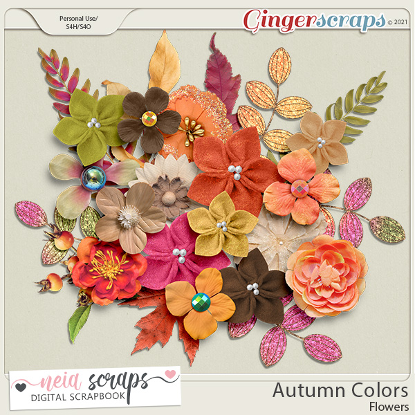 Autumn Colors - Flowers - by Neia Scraps
