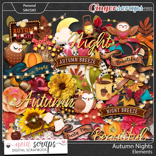 Autumn Nights - Elements - by Neia Scraps