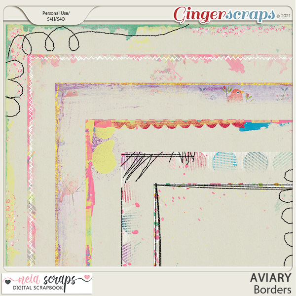 Aviary - Borders - by Neia Scraps