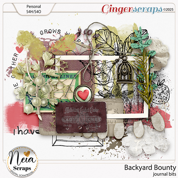 Backyard Bounty - Jounral Bits - by Neia Scraps