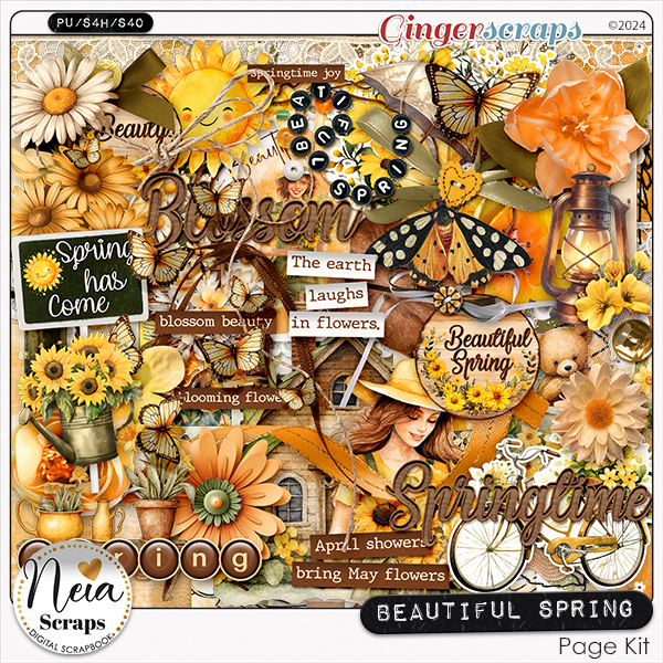 Beautiful Spring - Page Kit - by Neia Scraps