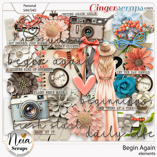 Begin Again - Elements - by Neia Scraps