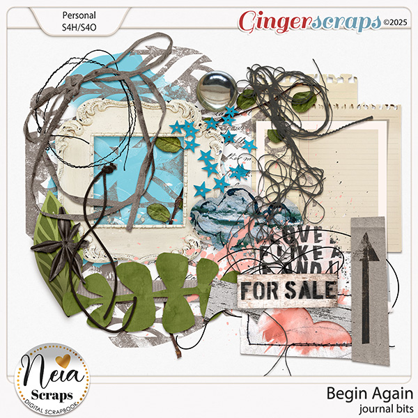 Begin Again - Journal Bits - by Neia Scraps