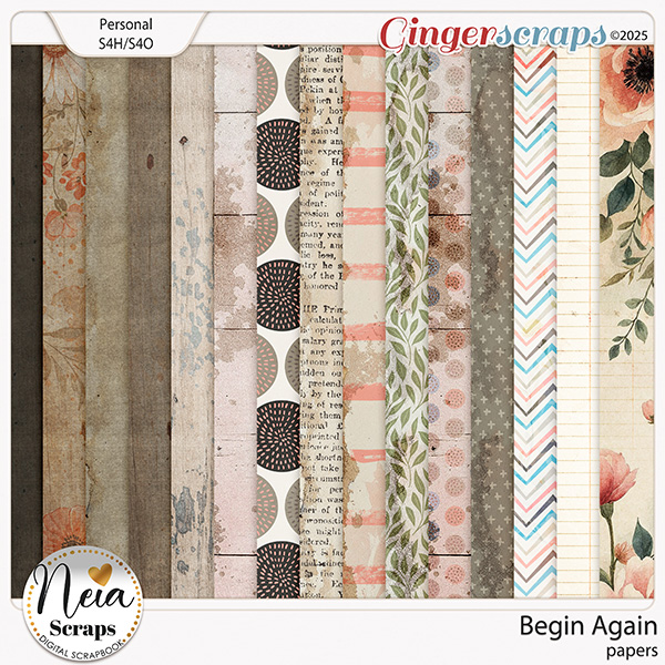 Begin Again - Papers - by Neia Scraps