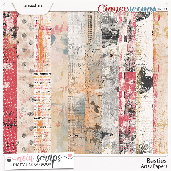 Besties - Artsy Papers - by Neia Scraps