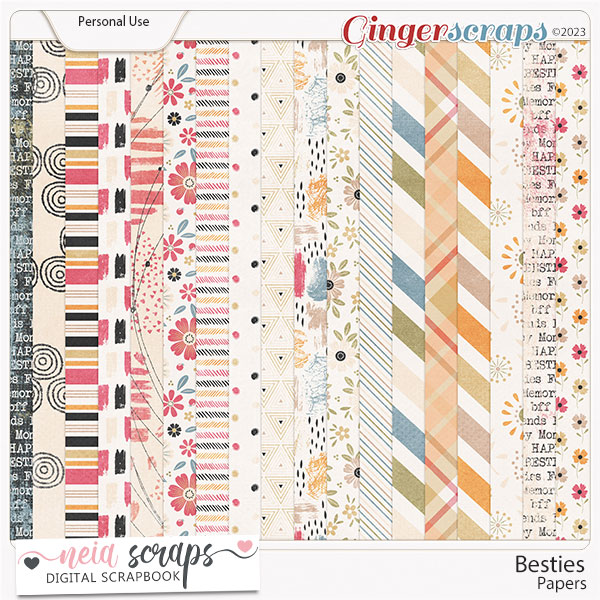 Besties - Papers - by Neia Scraps