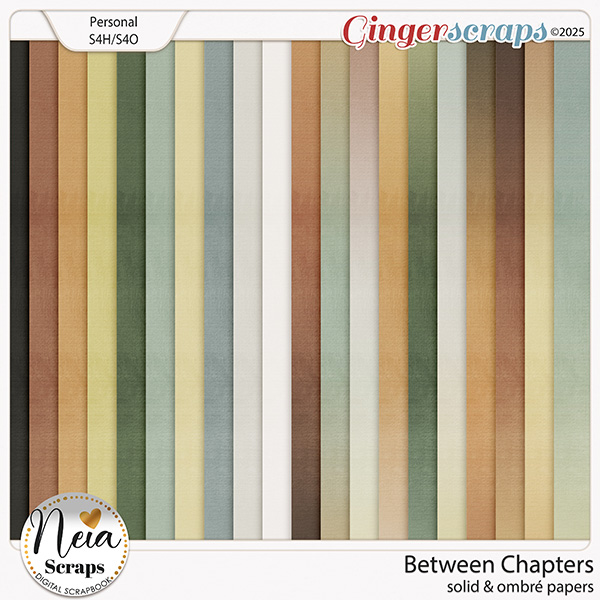 Between Chapters - Solid & Ombré Papers - by Neia Scraps