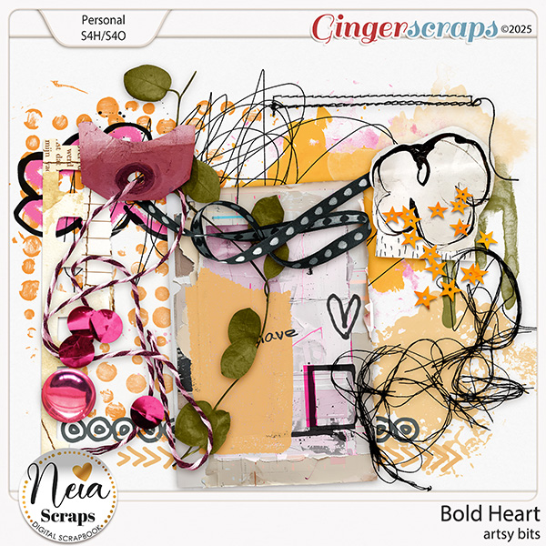 Bold Heart - Artsy Bits - by Neia Scraps