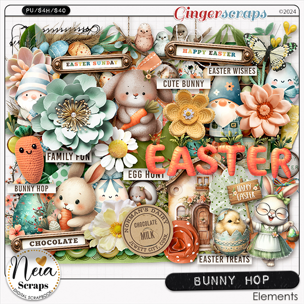 Bunny Hop - Elements - by Neia Scraps