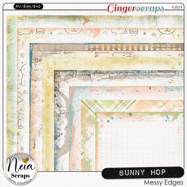 Bunny Hop - Messy Edges - by Neia Scraps