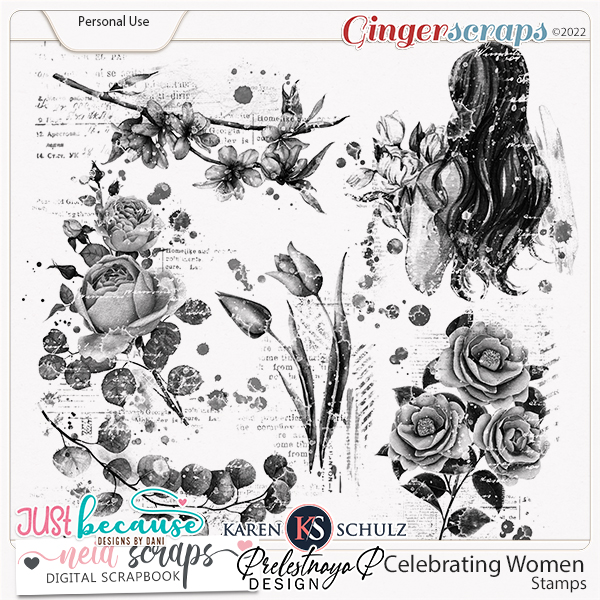 Celebrating Women - Stamps - by , Neia Scraps, JB Studio, Karen Schulz, Preletsnaya P