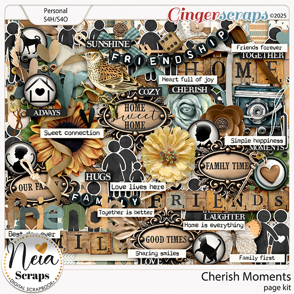 Cherish Moments- Page Kit - by Neia Scraps