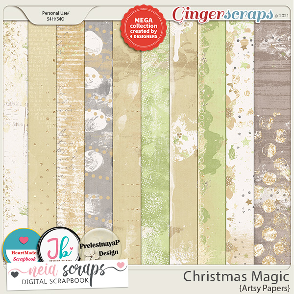 Christmas Magic - Artsy Papers by Neia Scraps, JB Studio, HeartMade Scrapbook and PrelestnayaP Designs