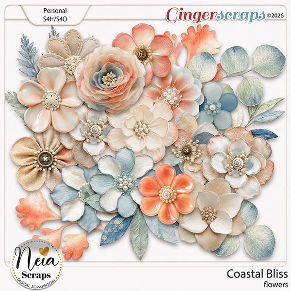 Coastal Bliss - Flowers - by Neia Scraps