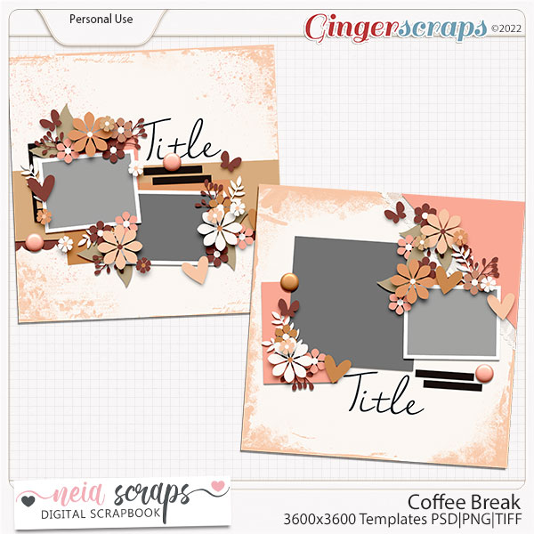 Coffe Break - Templates - by Neia Scraps