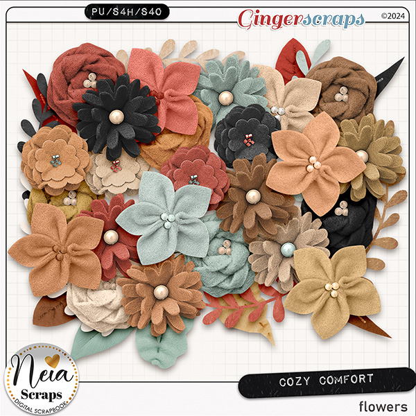 Cozy Comfort - Flowers - by Neia Scraps