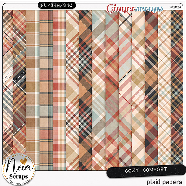 Cozy Comfort - Plaid Papers - by Neia Scraps 