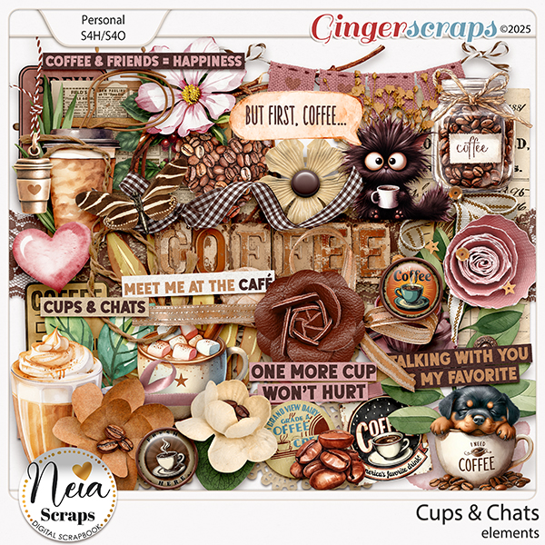 Cups & Chats - Elements - by Neia Scraps