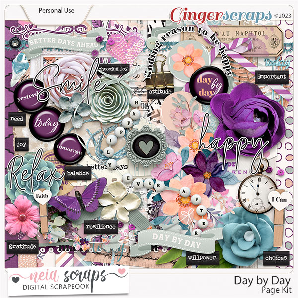 Day by Day - Page Kit - by Neia Scraps