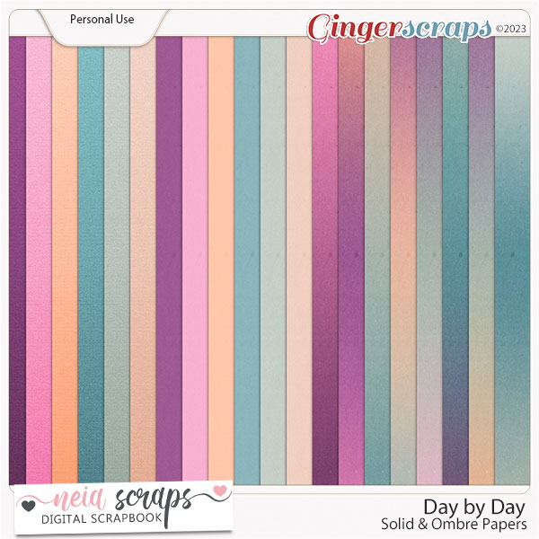 Day by Day - Solid & Ombre Papers - by Neia Scraps