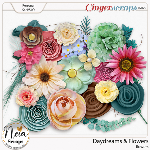 Daydreams & Flowers - Flowers - by Neia Scraps