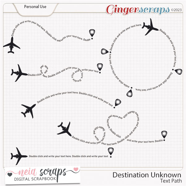 Destination Unknown - Text Path - by Neia Scraps