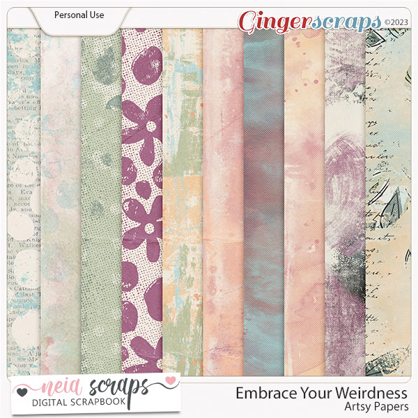 Embrace Your Weirdness - Artsy Papers - by Neia Scraps