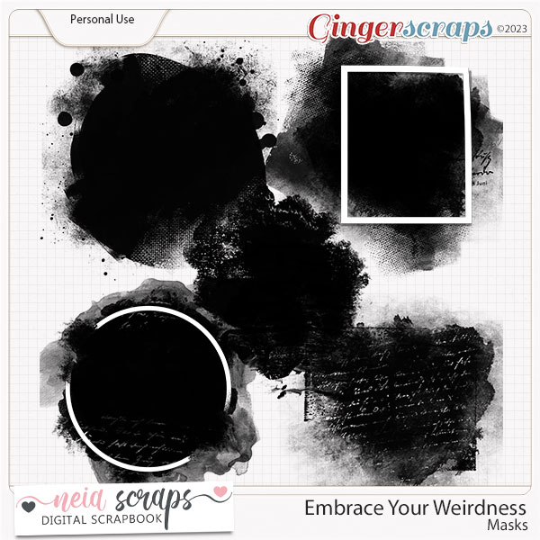 Embrace Your Weirdness - Masks - by Neia Scraps