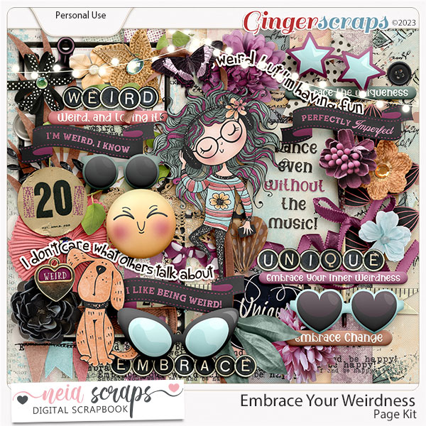 Embrace Your Weirdness - Page Kit - by Neia Scraps