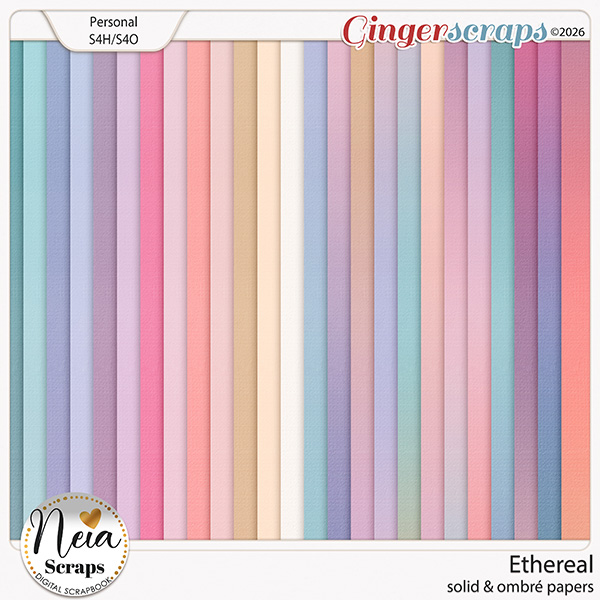 Ethereal - Solid & Ombré Papers - by Neia Scraps