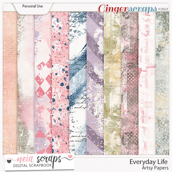Everyday Life - Artsy Papers - by Neia Scraps