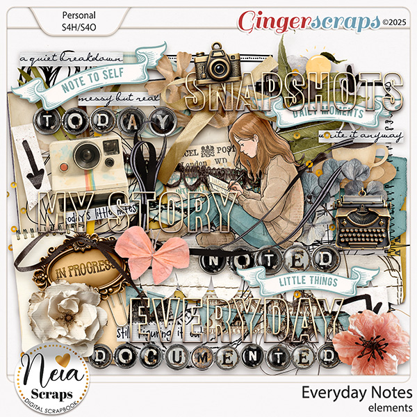 Everyday Notes - Elements - by Neia Scraps