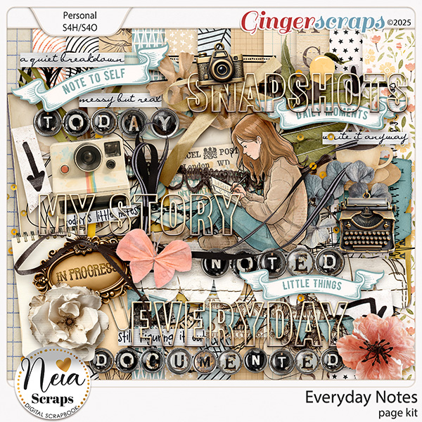 Everyday Notes - Page Kit - by Neia Scraps