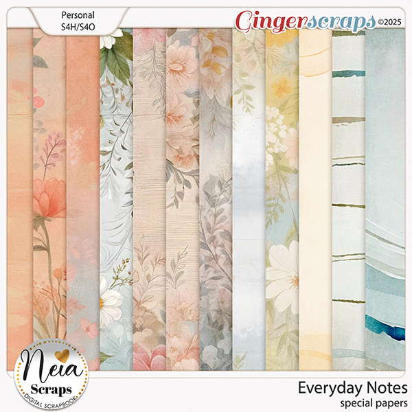 Everyday Notes - Special Papers - by Neia Scraps