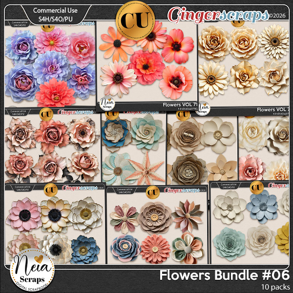 Flowers - Bundle #06 {CU} - by Neia Scraps