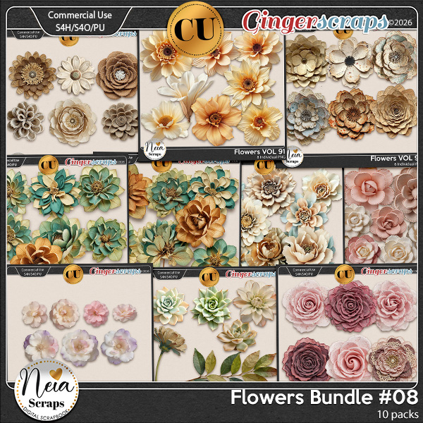 Flowers - Bundle #08 {CU} - by Neia Scraps