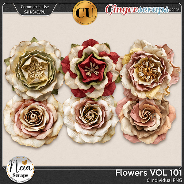 Flowers - VOL101 {CU} - by Neia Scraps