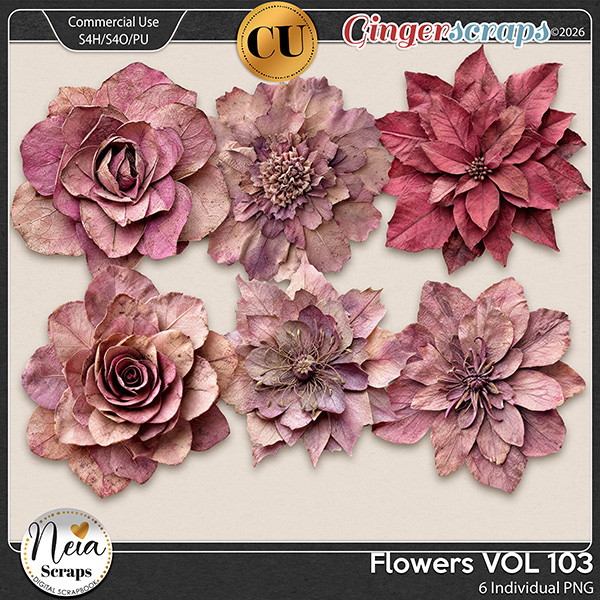 Flowers - VOL103 {CU} - by Neia Scraps