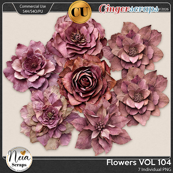 Flowers - VOL104 {CU} - by Neia Scraps
