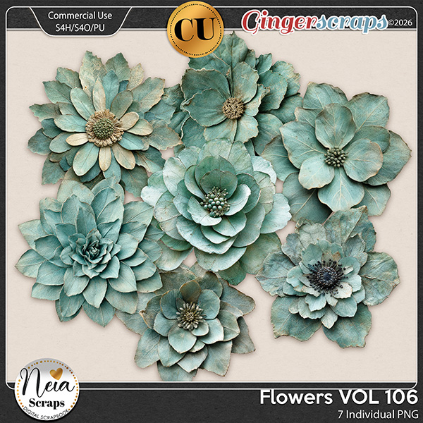 Flowers - VOL106 {CU} - by Neia Scraps